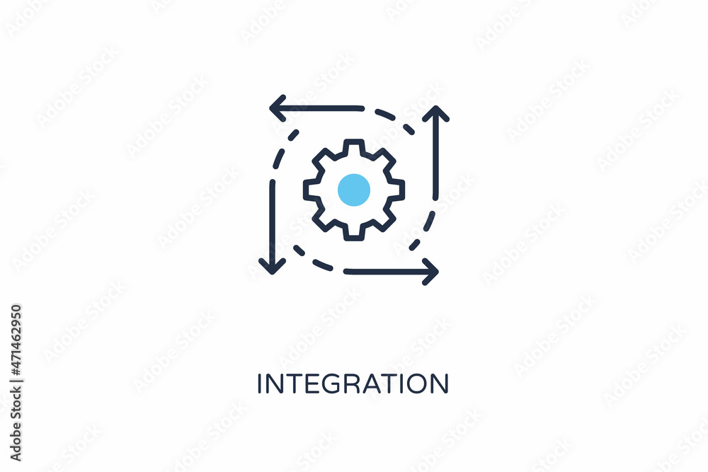 INTEGRATION icon in vector. Logotype