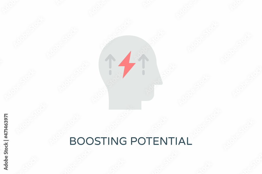 Boosting Potential icon in vector. Logotype