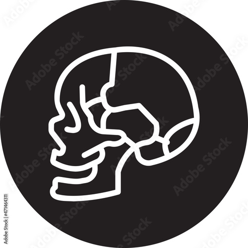 skull glyph icon