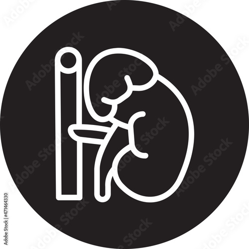 adrenal gland glyph icon