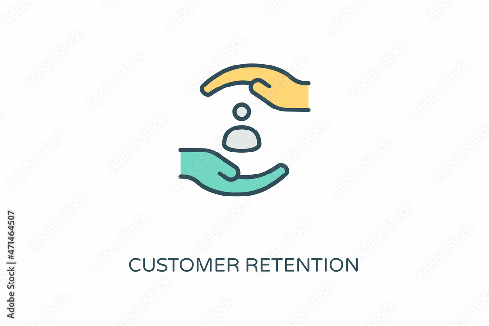 Customer Retention icon in vector. Logotype