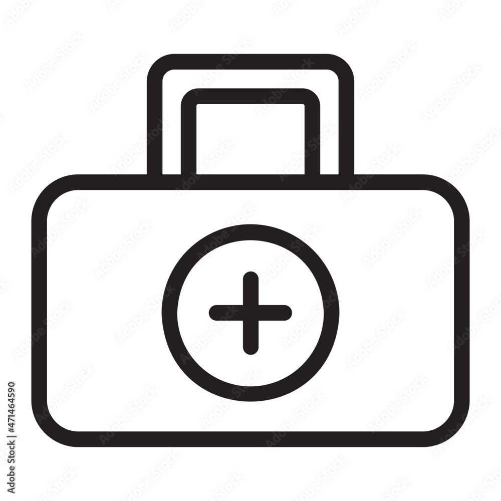 First Aid Bag line icon First Aid Bag line icon