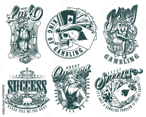 Gambling vintage logos