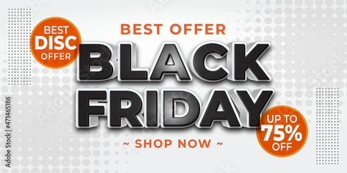 Black friday sale horizontal banner template