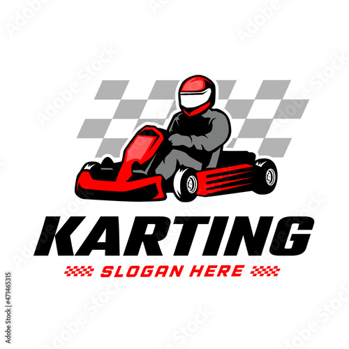 Go kart racing logo