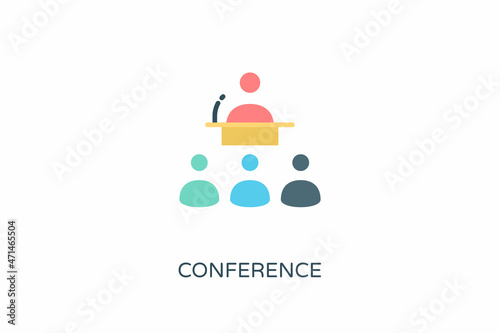 Conference icon in vector. Logotype