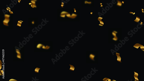gold ribbon ornament to celebrate Christmas and new year, can make the background and wallpaper more festive