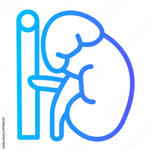 adrenal gland gradient icon