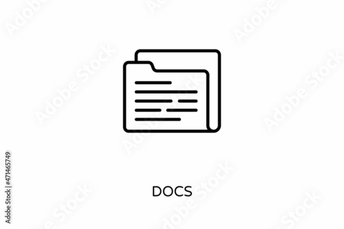 Docs icon in vector. Logotype