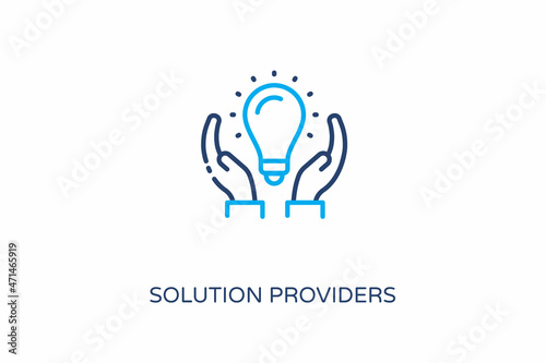 Solution Providers icon in vector. Logotype