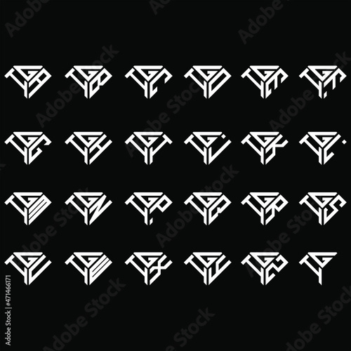 GIA to GIZ letter logo creative design, Multiple triple letter logo design