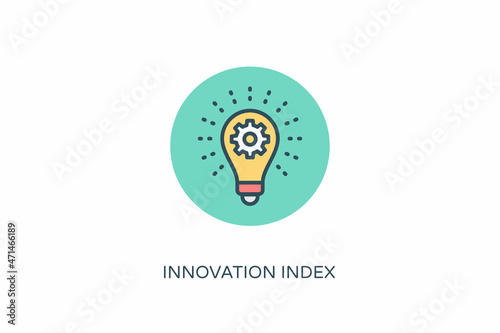 Innovation Index icon in vector. Logotype