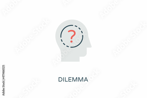 Dilemma icon in vector. Logotype