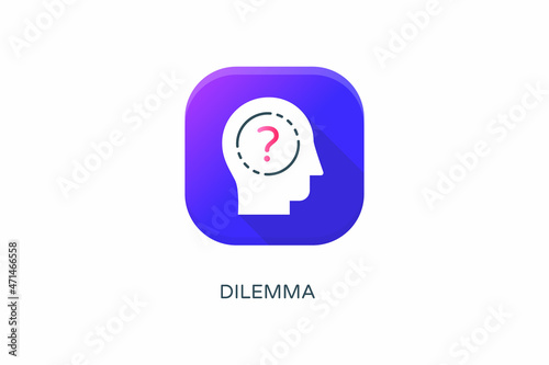 Dilemma icon in vector. Logotype