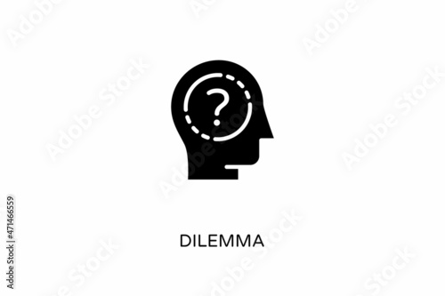 Dilemma icon in vector. Logotype