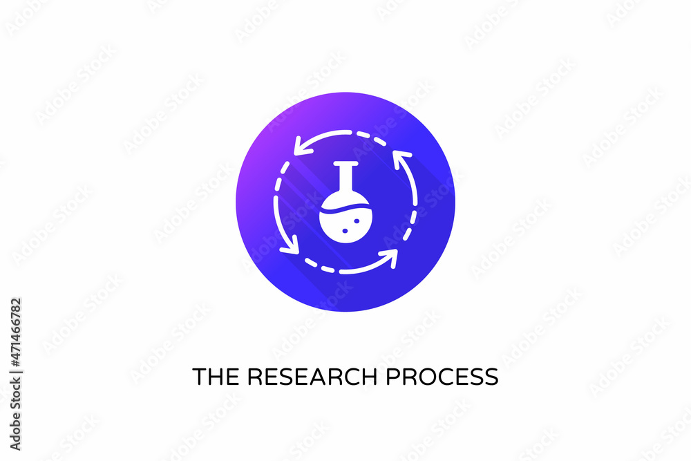 The Research Process icon in vector. Logotype