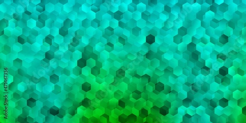 Light green vector template in a hexagonal style.