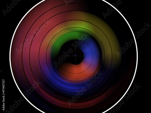 Round Camera Lens Flare Illustration Effect
