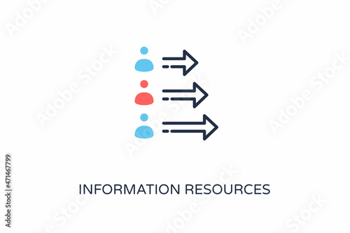 Information Resources icon in vector. Logotype