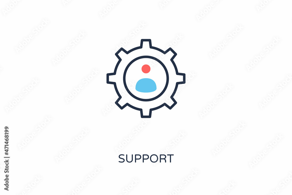 Support icon in vector. Logotype