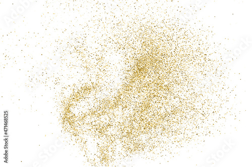 Wallpaper Mural Gold Glitter Texture Isolated On White. Goldish Color Sequins. Celebratory Background. Golden Explosion Of Confetti. Vector Illustration, Eps 10. Torontodigital.ca