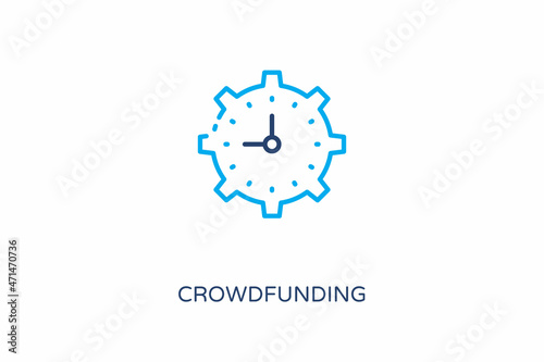 Crowdfunding icon in vector. Logotype