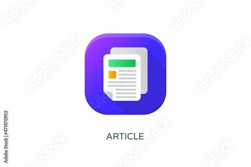 Article icon in vector. Logotype