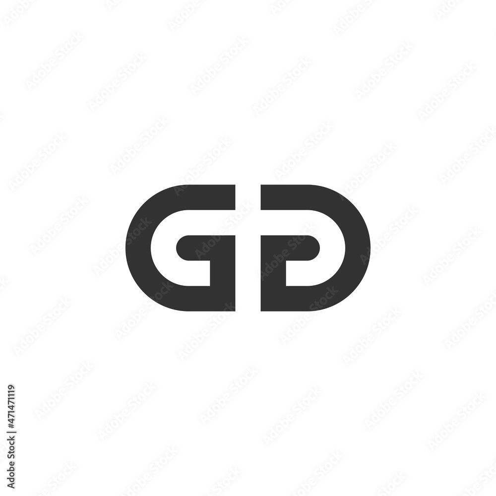 Monogram logo design initials GG Monogram logo design initials GG