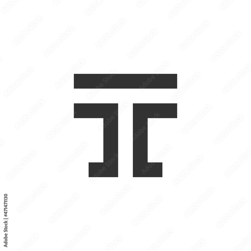 Monogram logo design initials T Monogram logo design initials T