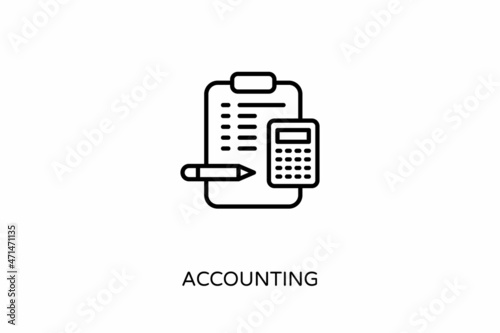 Accounting icon in vector. Logotype
