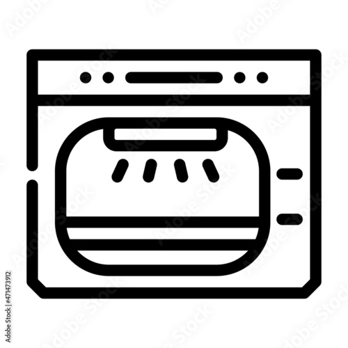 autoclave laboratory electronic equipment line icon vector. autoclave laboratory electronic equipment sign. isolated contour symbol black illustration