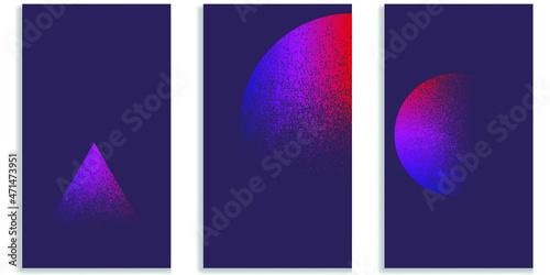 Social media editable covers with grainy effects .Grunge design . Contemporary style . Post frame stories templates. Layout for promotion .Media banner .Vector