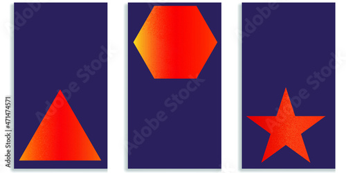 Social media editable covers with grainy effects .Grunge design . Contemporary style . Post frame stories templates. Layout for promotion .Media banner .Vector