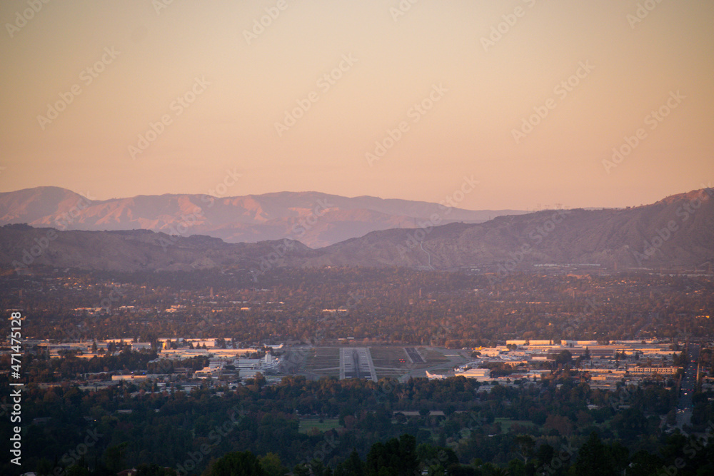 sunset over San Fernando Valley
