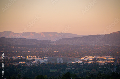 sunset over San Fernando Valley photo