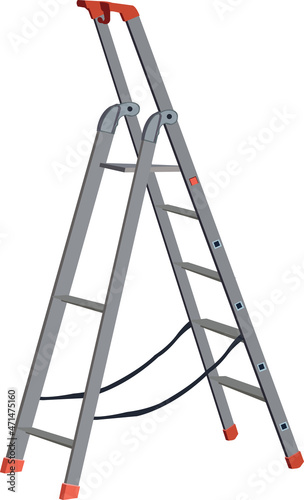 light aluminum fan opening ladder