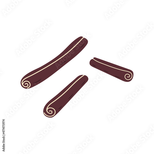 Cinnamon sticks. Aromatic spice. Condiment for dishes. Cooking theme.