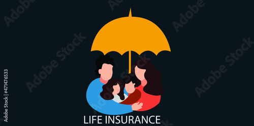 2d illustration Insurance services home life auto
