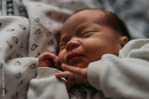 baby sleeping in bed