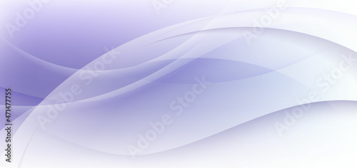 Abstract wave and curved trendy geometric abstract background with white and purple gradient.
