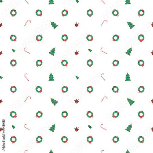 Minimal Christmas seamless pattern design for decorating, wallpaper, wrapping paper, fabric, backdrop and etc.