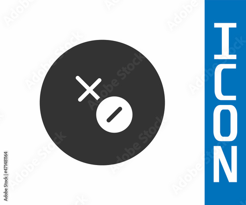 Grey Venus symbol icon isolated on white background. Astrology, numerology, horoscope, astronomy. Vector