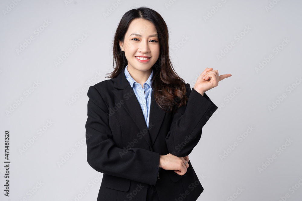Asian businesswoman portrait, isolated on white background Asian businesswoman portrait, isolated on white background