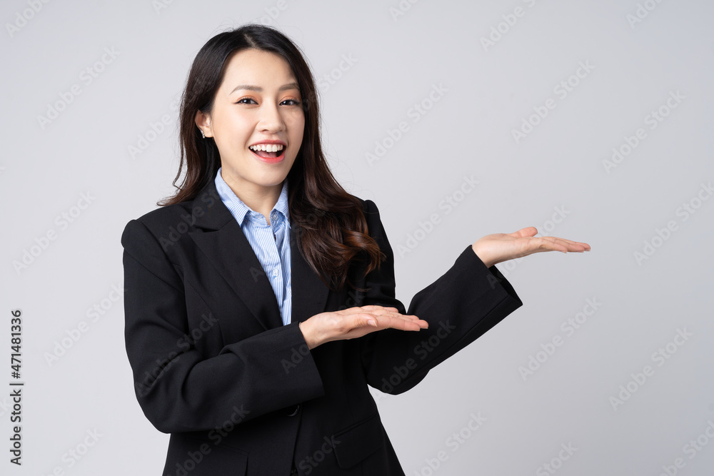 Asian businesswoman portrait, isolated on white background Asian businesswoman portrait, isolated on white background