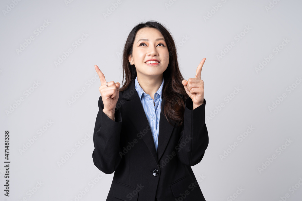 Asian businesswoman portrait, isolated on white background Asian businesswoman portrait, isolated on white background
