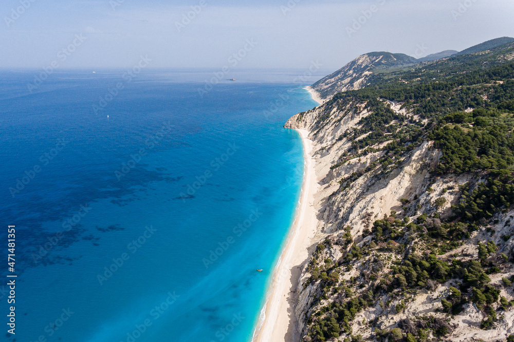 Egremni beach in Lefkada Ionian sea Greece