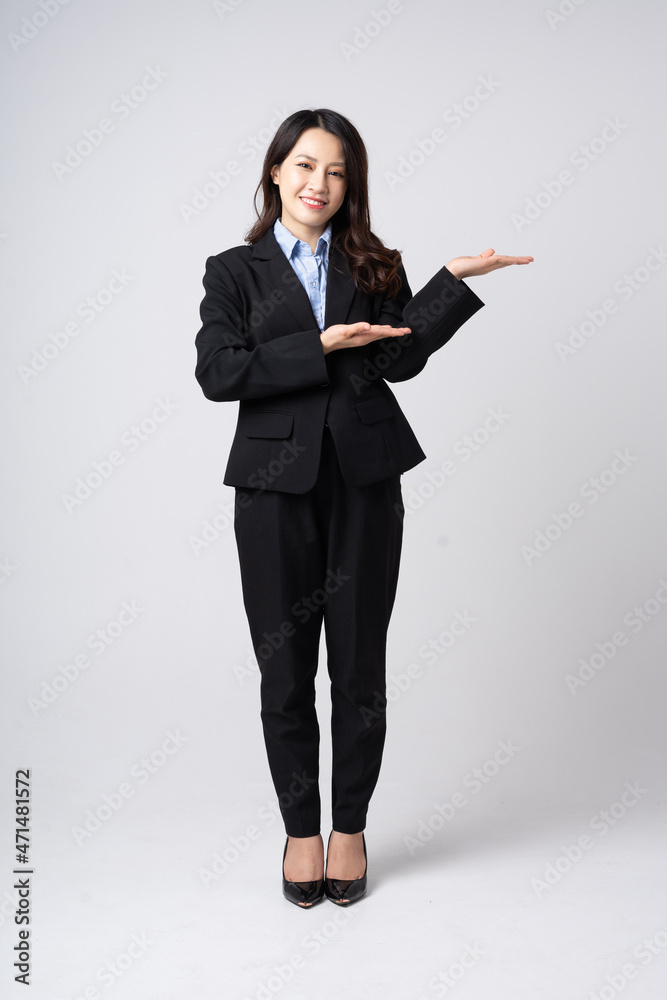 full body image of beautiful young asian businesswoman, isolated on white background full body image of beautiful young asian businesswoman, isolated on white background