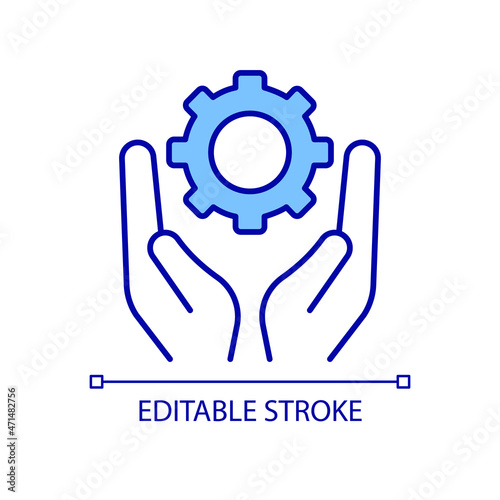 Technical support RGB color icon. Troubleshooting option. Repairing faults and defects. Tech support operations. Isolated vector illustration. Simple filled line drawing. Editable stroke