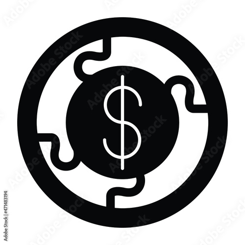 funding dollar Isolated Vector icon which can easily modify or edit

