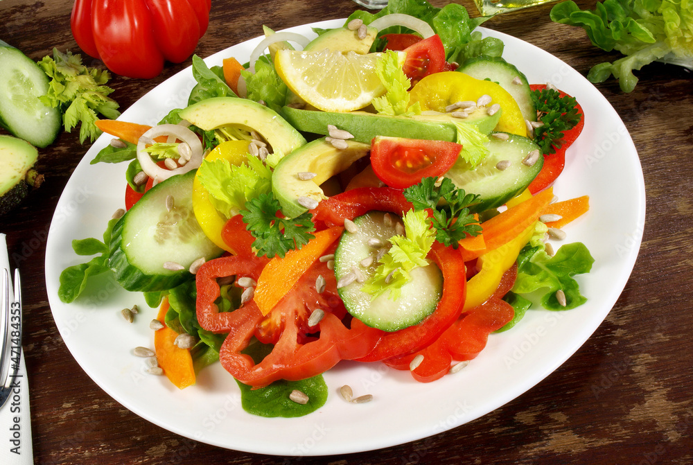Salad Nicoise with Avocado and Sunflower Seeds Salad Nicoise with Avocado and Sunflower Seeds
